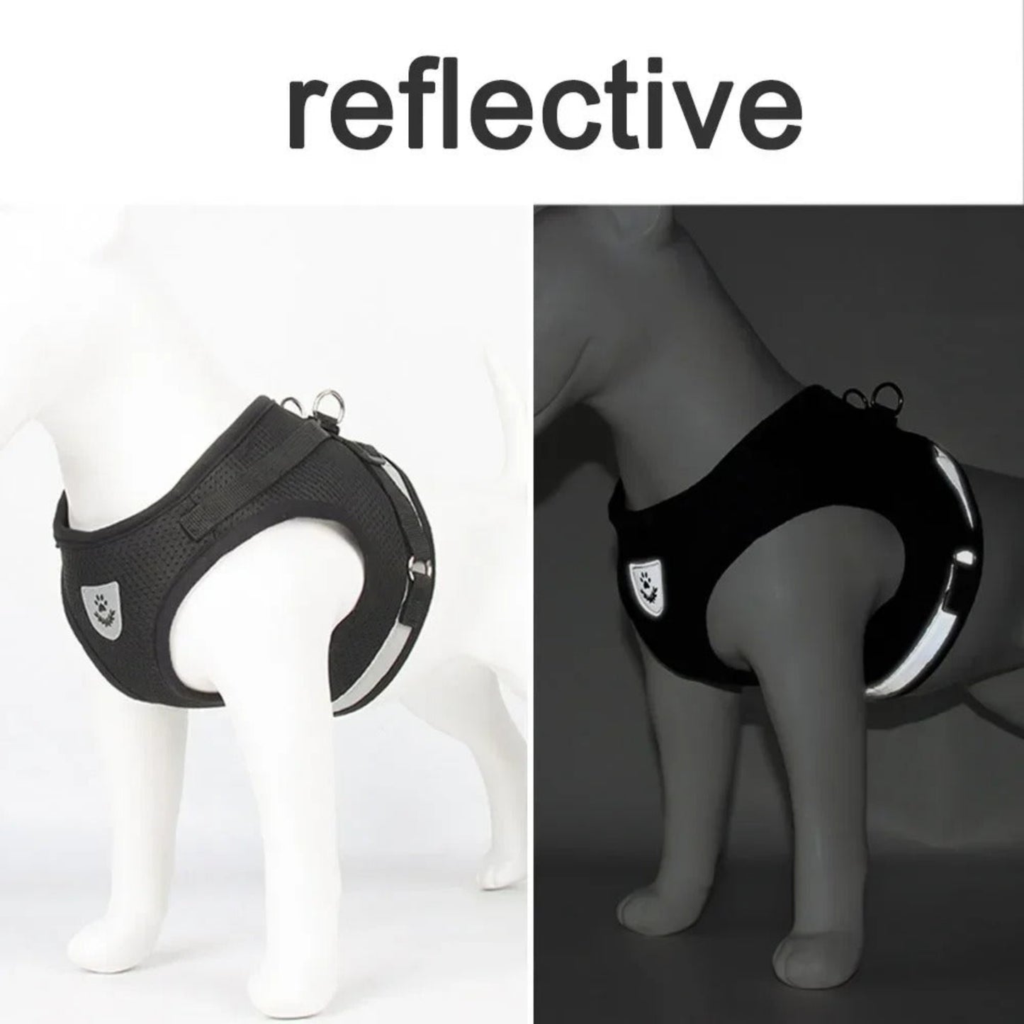 Harnais pour chiens réflécteur dans le noir