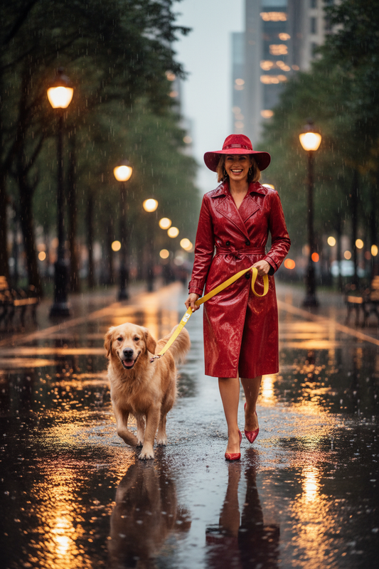 équipement chien pluie heureux