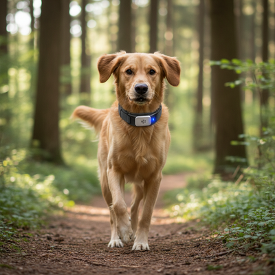 Collier GPS pour chien – localisation en temps réel, image créée par IA