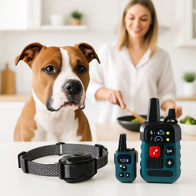 Américain stafford cuisine collier chien anti aboiement super wow