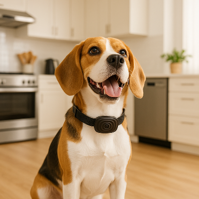 Beagle cuisine collier anti aboiement chien