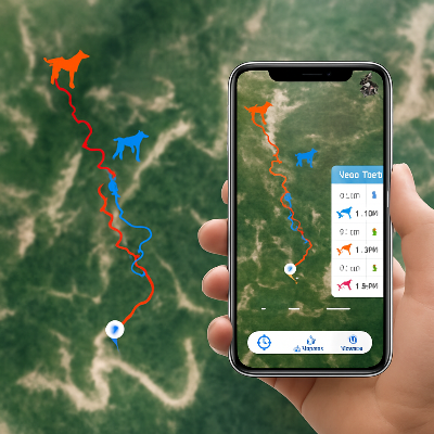 Collier GPS chien chasse en visue