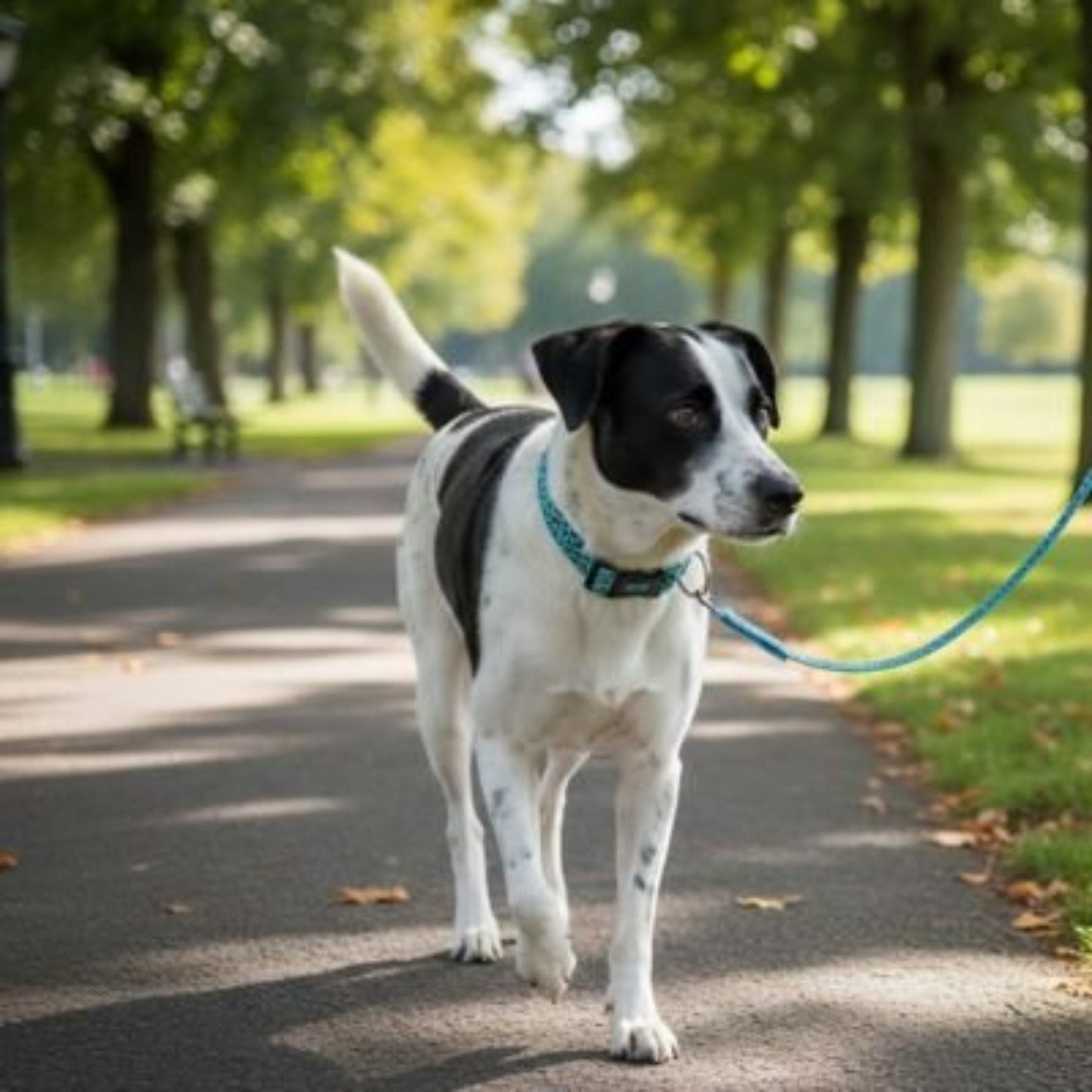 Collier lumineux pour chien bleu, tour de cou avec éléments lumineux