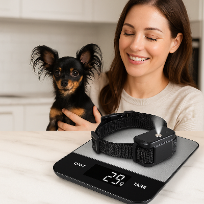 Collier pour petit chien anti aboiement balance