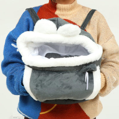 Douillet sac de transport chien hiver