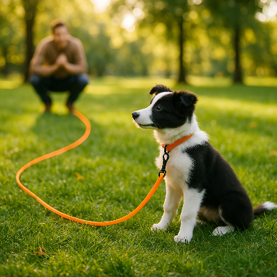 dressage pour chiot laisse pour chien parc