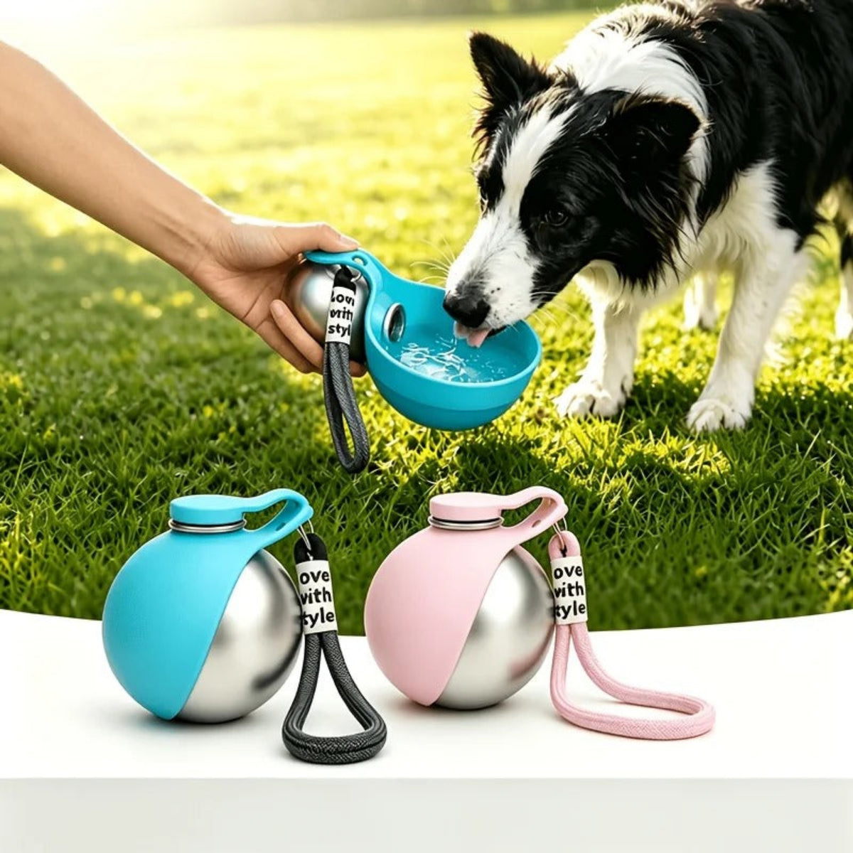 Gourde chien deux couleurs