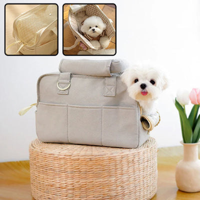 Sac transport pour chien gris