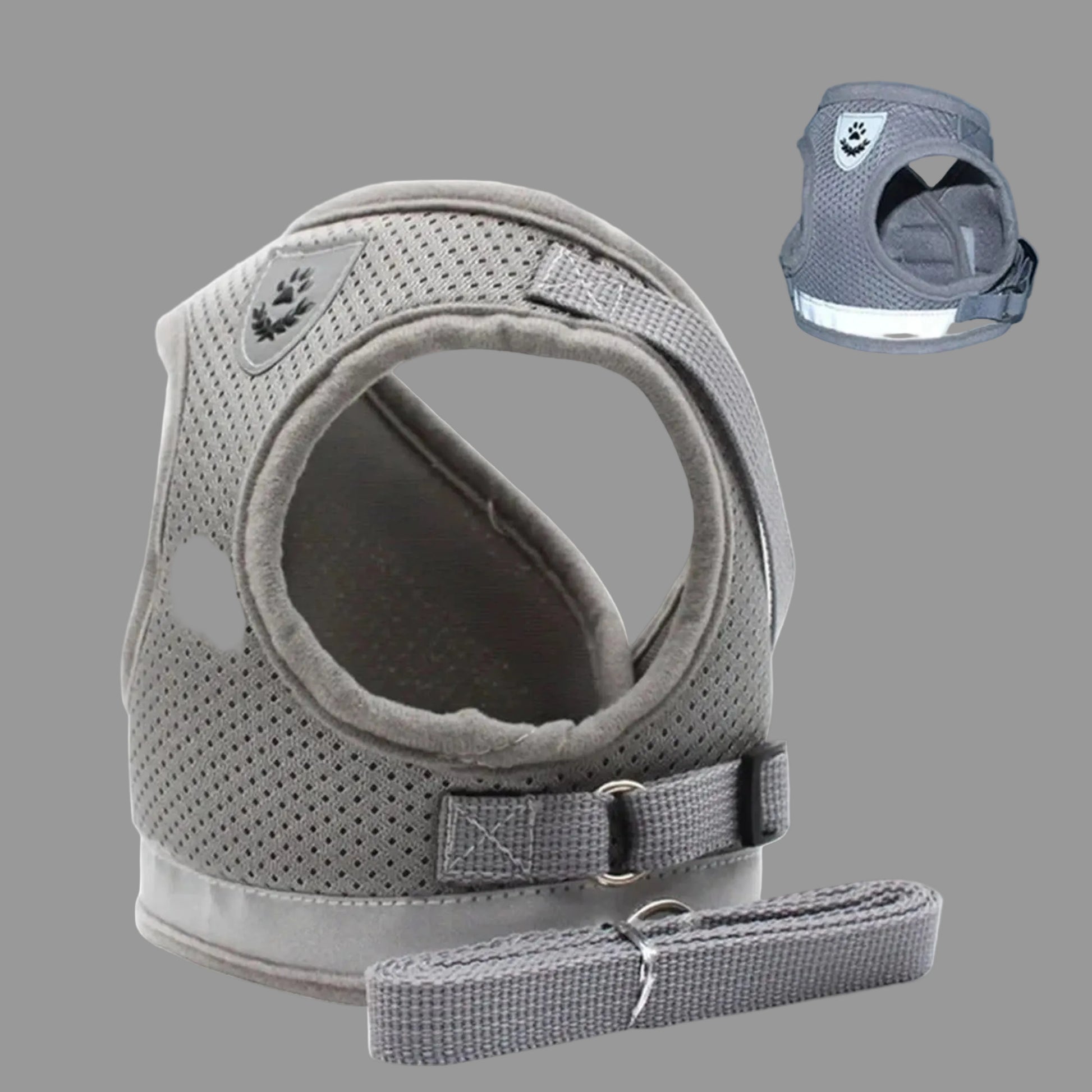 Harnais pour chiens couleur gris magnifique bande velcro