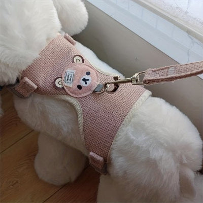 Harnais pour petit chien rose