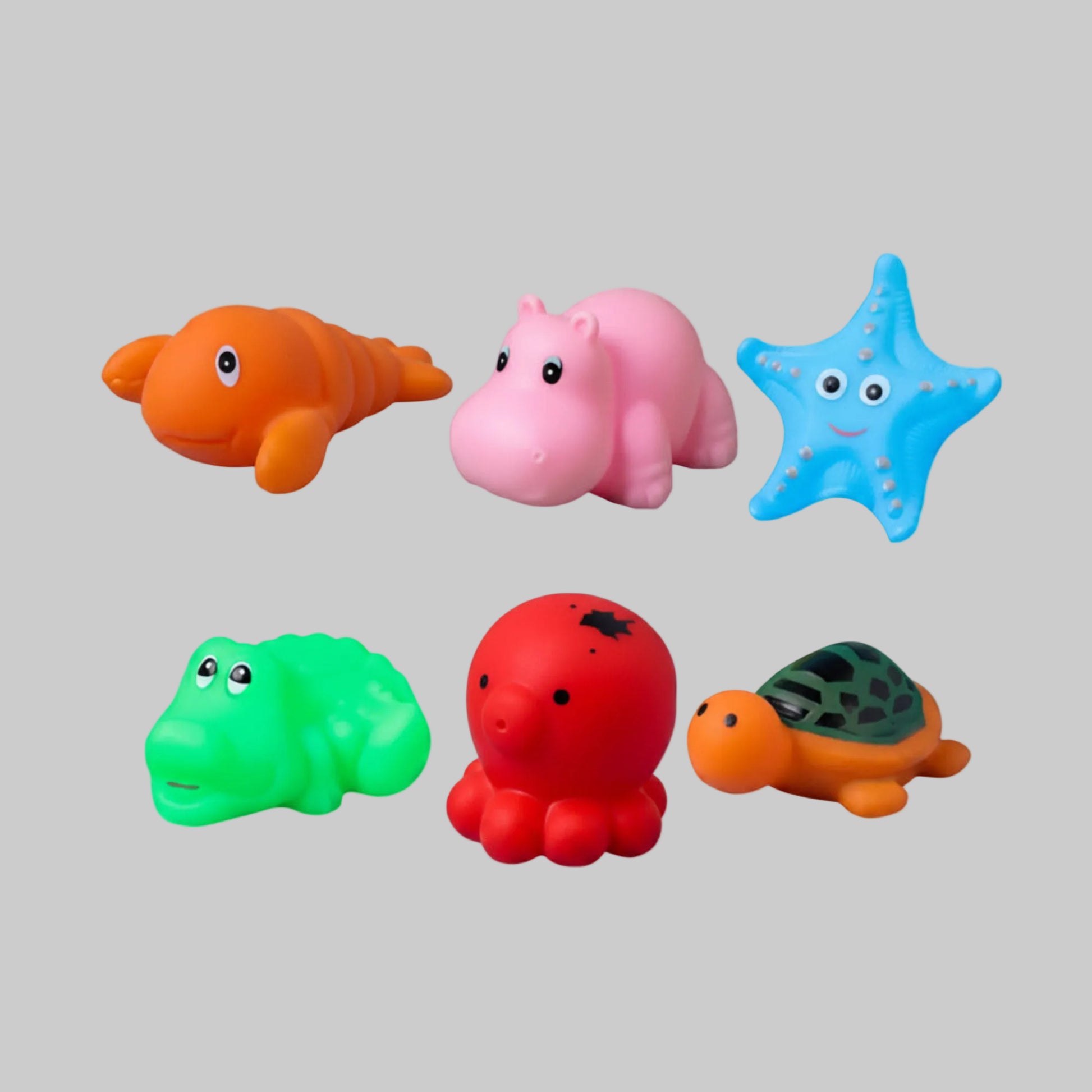 Jouets flottants pour chien en forme d’animaux, ensemble de 6 pièces aux couleurs vives.