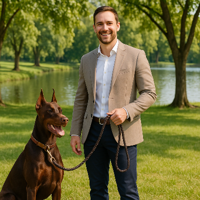 laisse chien homme rex