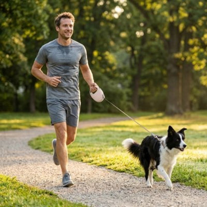 Laisse de Chien border colley jogging