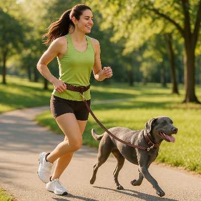 Jogging laisse mains libres pour chien