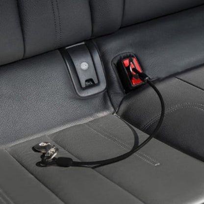 Laisse pour chien auto Amou noire avec sangle et boucle de fixation
