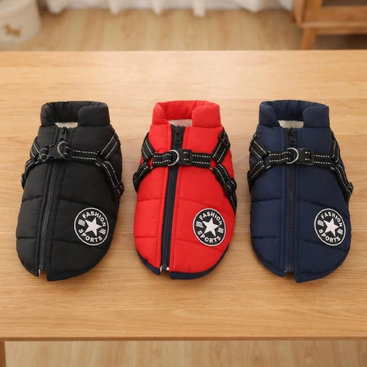 Manteau Chien les trois couleurs en profil