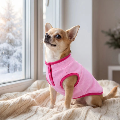 Manteau pour chien rose sur la belle chihuahua