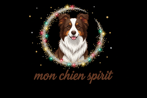 Logo de Noël Mon chien Spirit - Version neige
