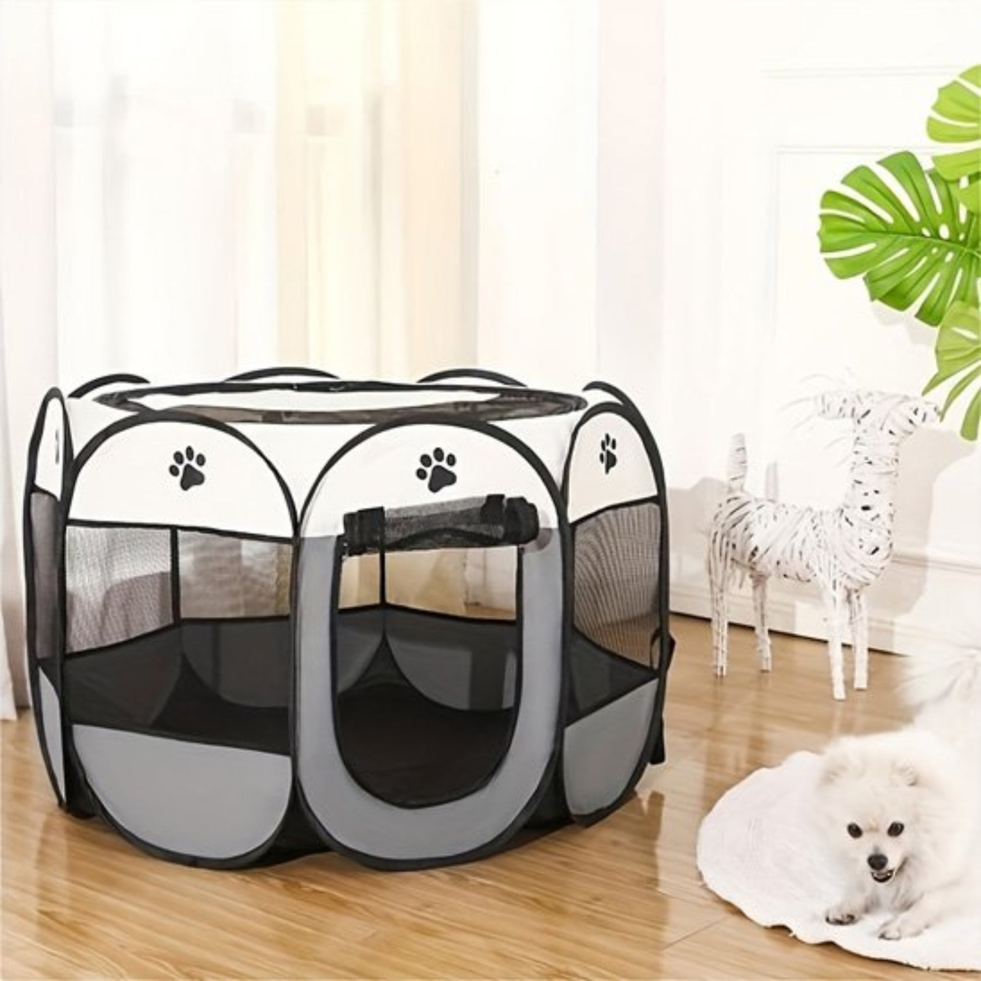 Parc pour chien dans le salon aussi