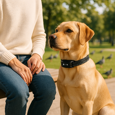 Pigeon collier anti aboiement pour chien calme