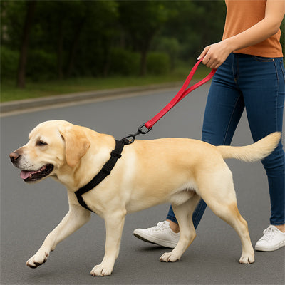 Courte rouge une laisse de chien ajustable 30 cm