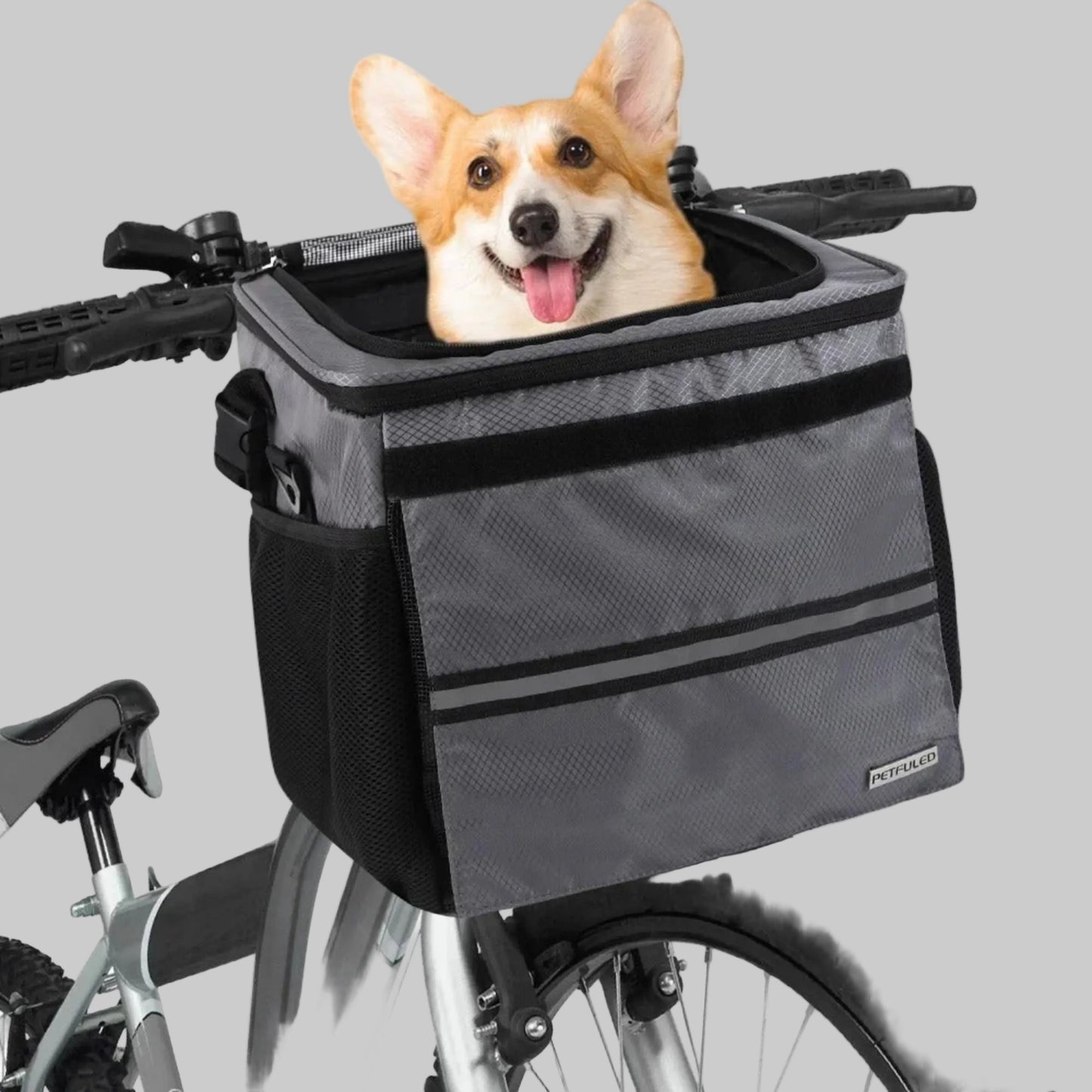 sac de transport pour chien pour velo devant