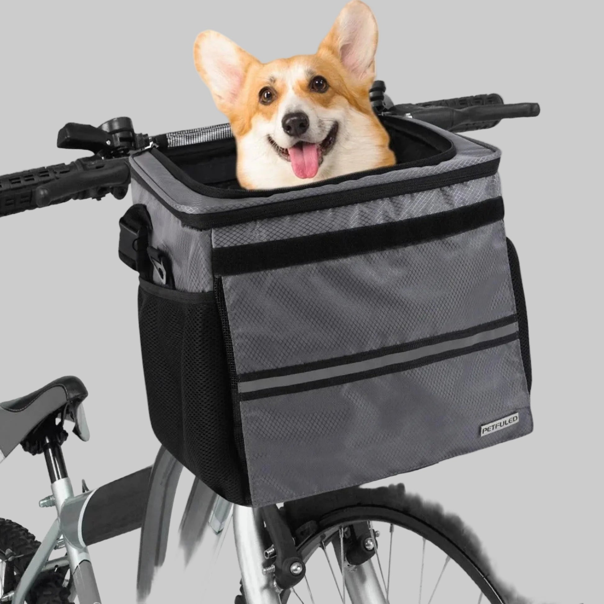 sac de transport pour chien pour velo devant