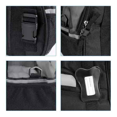 Voici les détails en image du sac de transport pour chien