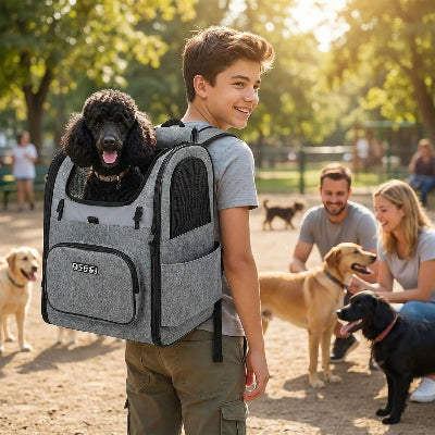 Sac pour chien transport avec adolescent