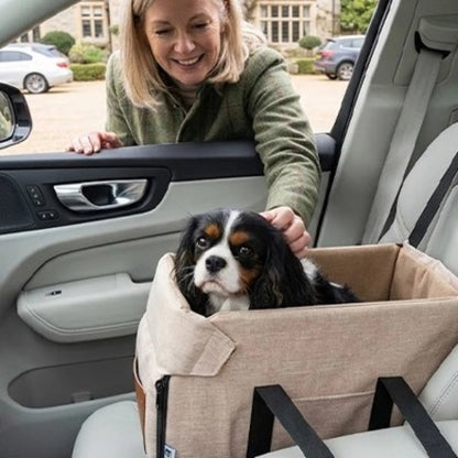 sac transport chien voiture couleur pâle